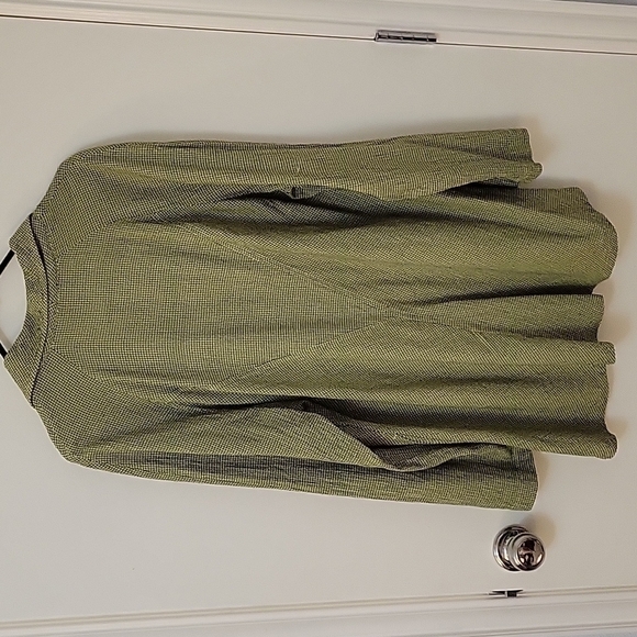 VTG MILL VALLEY Acid Green Tattersall Seersucker Oversized Lagenlook Shacket - Picture 6 of 10